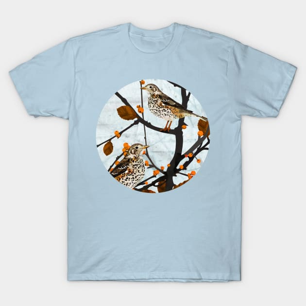 Mistlethrush T-Shirt by KatherineBlowerDesigns